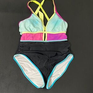 Women’s One Piece Tummy Control Neon Slimming Swimsuit Bathing Suit